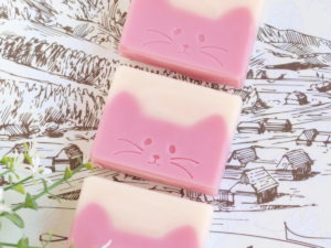 猫デザイン　猫好き　手作り石けん　可愛いデザイン2025